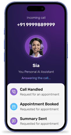 Phone showing incoming call screen